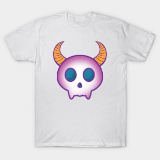 Cute Skull with Horns (color) T-Shirt